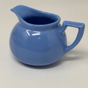 Lipton Tea Small Ceramic Creamer Pitcher Cornflower Blue Vintage Liptons
